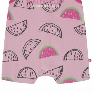 Pelele beb&eacute; algod&oacute;n tirantes rosa