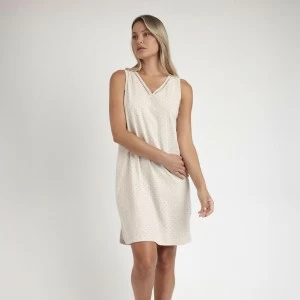 Camis&oacute;n mujer sin mangas estampado con topitos