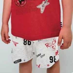 Pijama corto ni&ntilde;o algod&oacute;n estampado