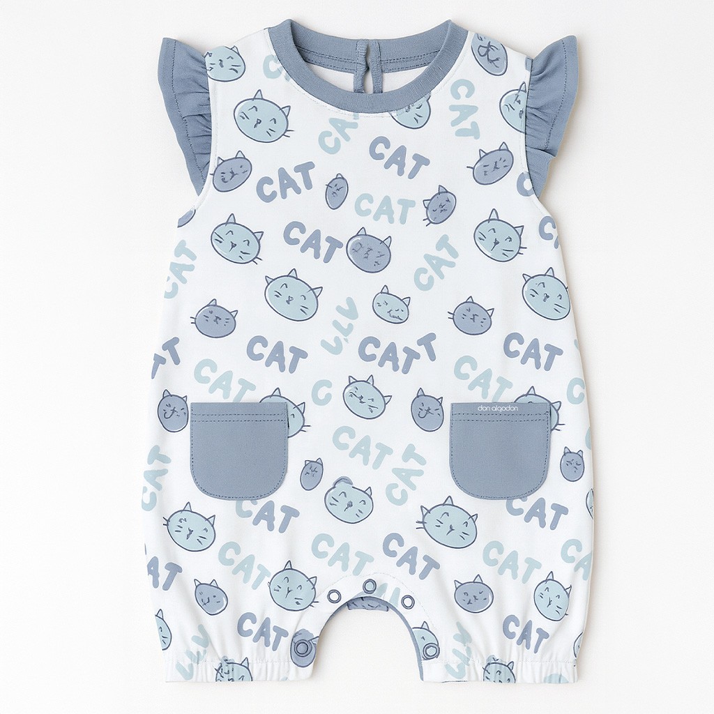 Pelele beb&eacute; sin mangas estampado 