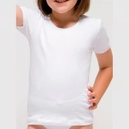 Camiseta lisa manga corta cuello redondo
