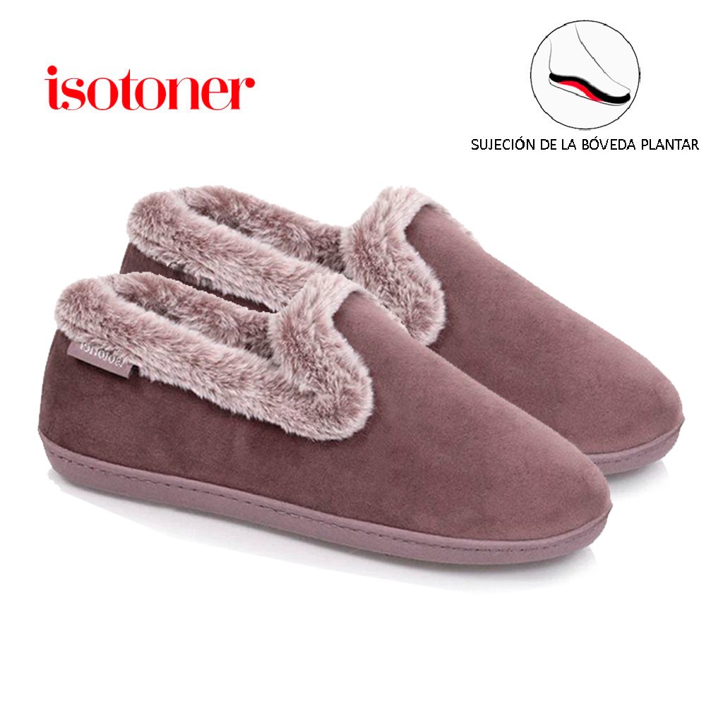 Zapatilla cerrada mujer tejido terciopelo 