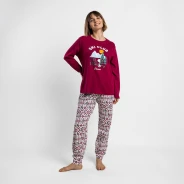 Pijama algod&oacute;n mujer ski Snoopy 