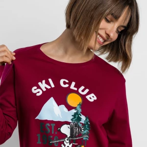 Pijama algod&oacute;n mujer ski Snoopy 