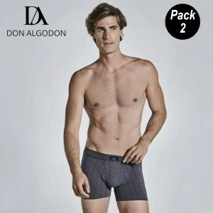 Boxer hombre estampado pack 2 liso + estampado