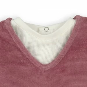 Vestido pichi bebe sin mangas con camiseta a juego