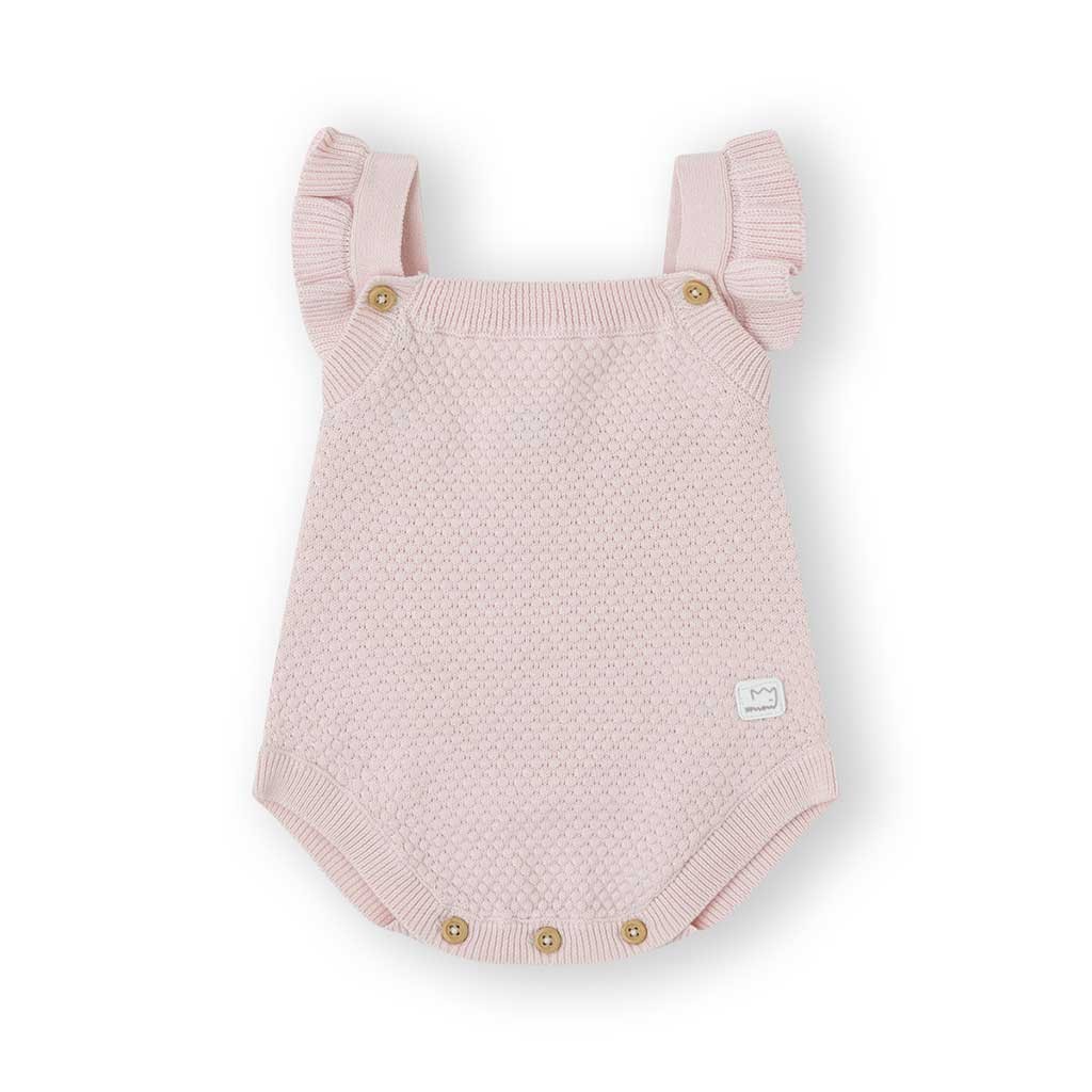 Peto bebe tricot tirantes algodón nido de abeja