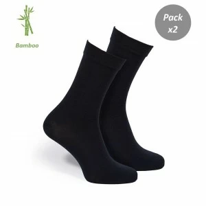 Calcet&iacute;n mujer media ca&ntilde;a bamboo pack x2