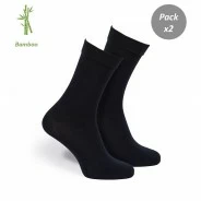 Calcet&iacute;n mujer media ca&ntilde;a bamboo pack x2