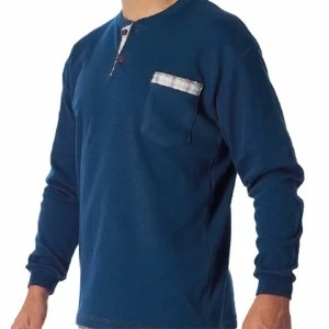 Pijama largo hombre tejido algod&oacute;n