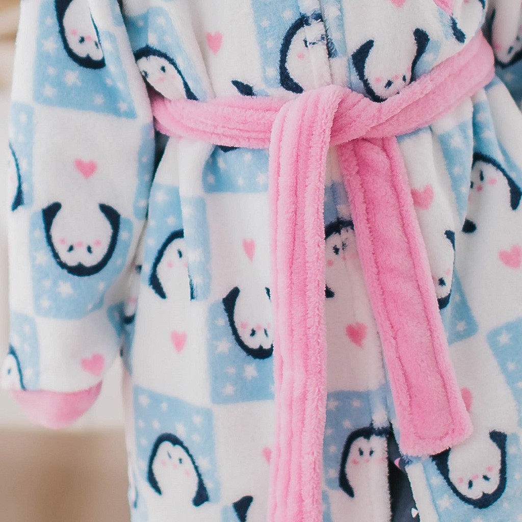 Pijama manta infantil niña KINANIT dormilón coralina PINGÛINOS 2057