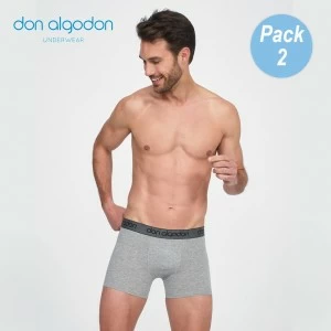 Boxer hombre algod&oacute;n b&aacute;sico pack x2 