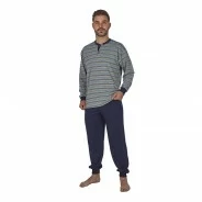 Pijama algod&oacute;n hombre cuello botones