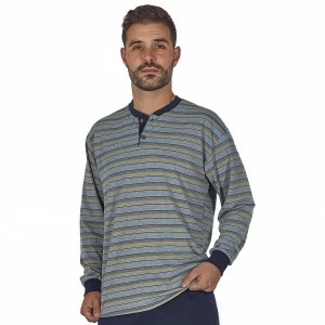 Pijama algod&oacute;n hombre cuello botones