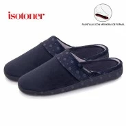 Zapatilla velour con plantilla anat&oacute;mica Everywear