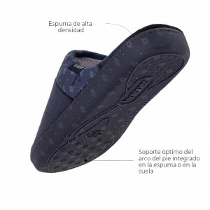 Zapatilla velour con plantilla anat&oacute;mica Everywear