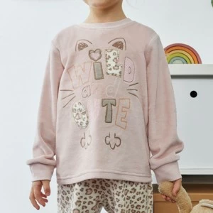 Pijama infantil ni&ntilde;a manga larga tundosado