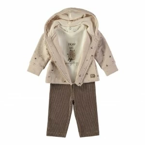 Conjunto beb&eacute; 3 piezas tejido algod&oacute;n