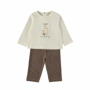 Conjunto beb&eacute; 3 piezas tejido algod&oacute;n