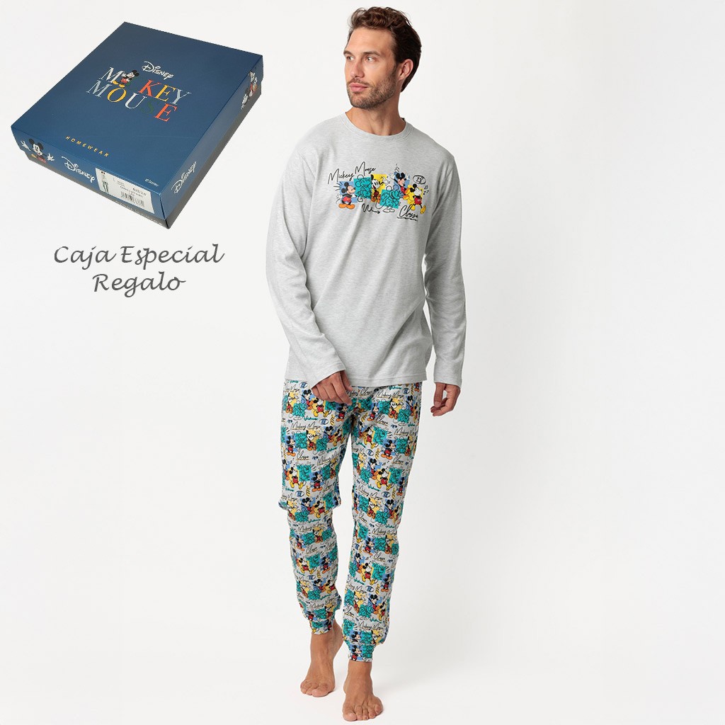 Pijama manga larga hombre Mickey Mouse