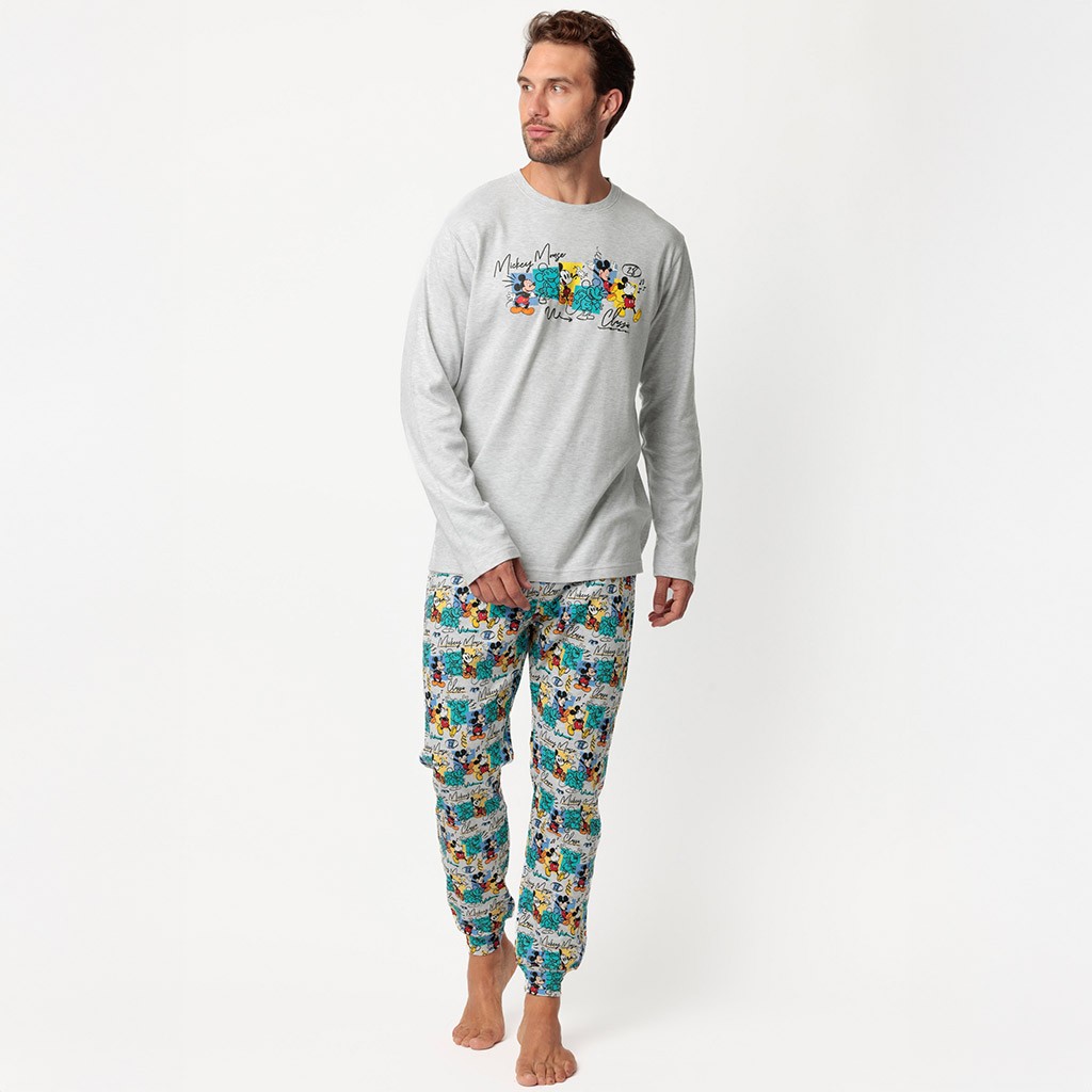 Pijama manga larga hombre Mickey Mouse