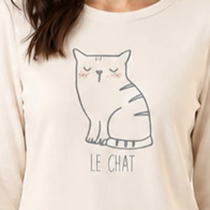 Pijama mujer manga larga gatos