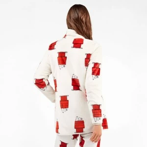 Bata corta mujer cremallera estampado Snoopy
