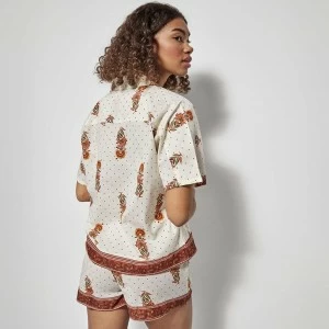 Pijama mujer camisa manga corta