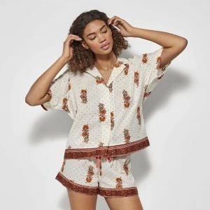 Pijama mujer camisa manga corta