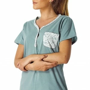 Pijama corto mujer cuelllo botones