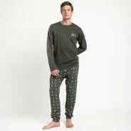 Pijama algod&oacute;n hombre manga larga Antonio Mir&oacute;
