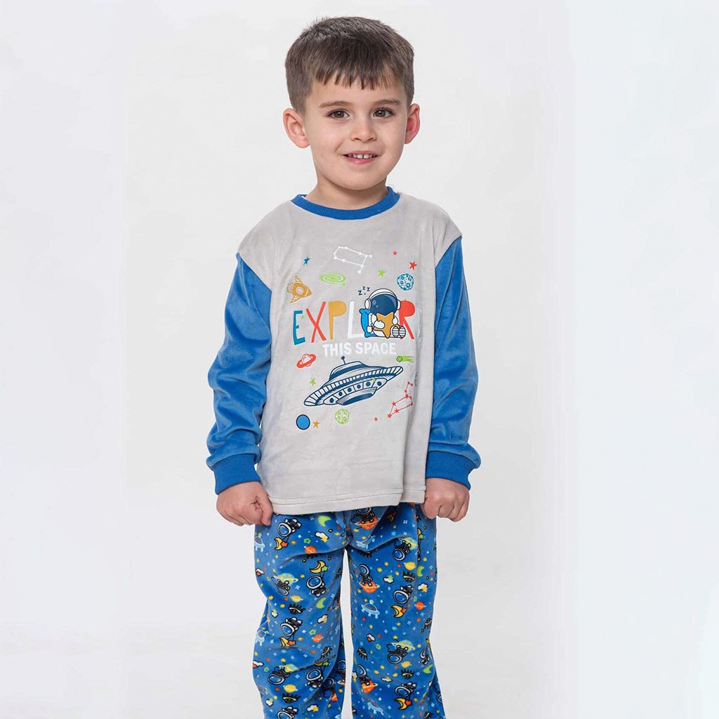 Pijama infantil manga larga Space