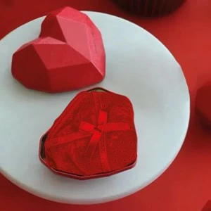 Tanga roja de encaje lote 6 corazones 