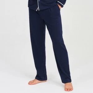Pijama hombre manga larga abierto algod&oacute;n