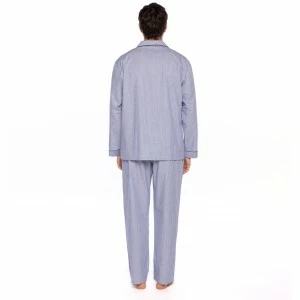 Pijama de tela de popelin de rayas 100% Algod&oacute;n