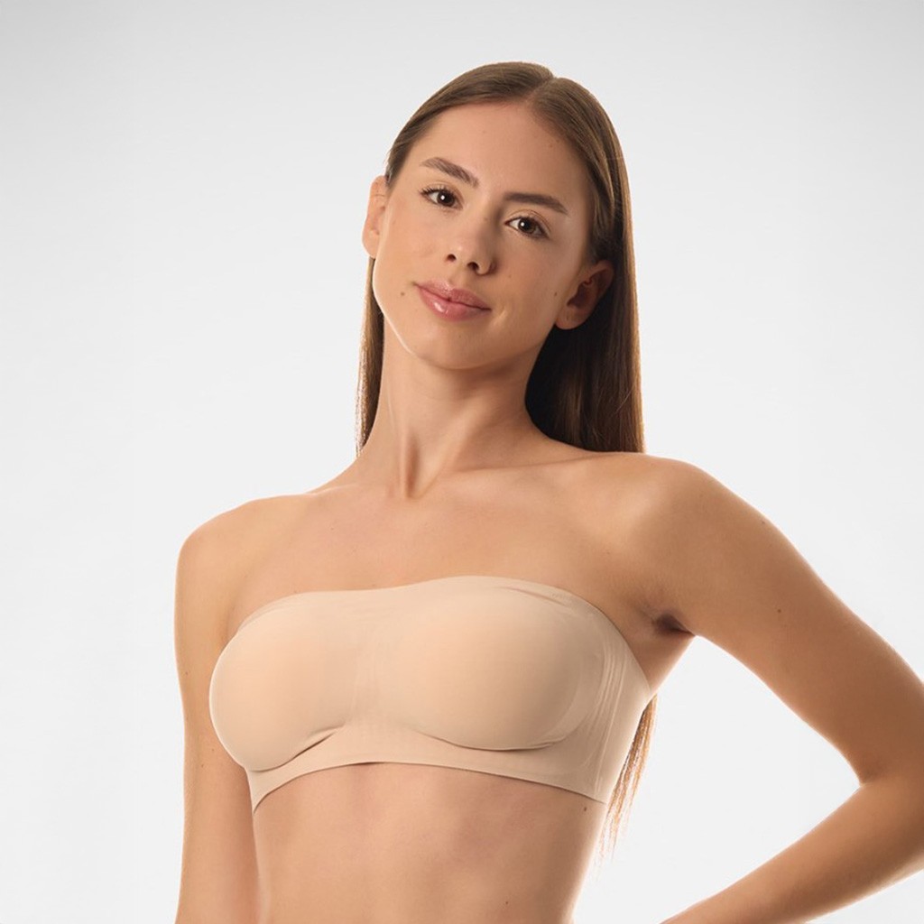 Sujetador sin tirantes corte laser segunda piel