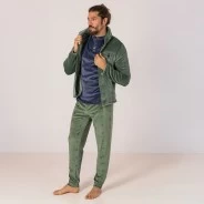 Bata hombre cremallera cuello alto