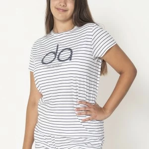 Pijama corto mujer algod&oacute;n rayas