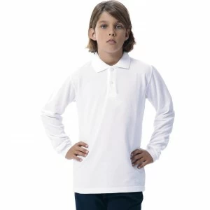 Polo piqu&eacute; colegio manga larga