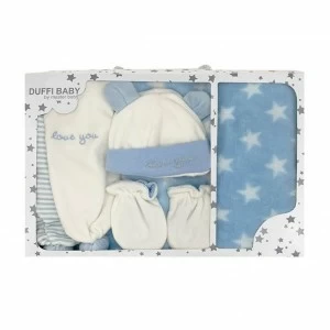 Estuche bebe gorro, manoplas, bufanda y manta