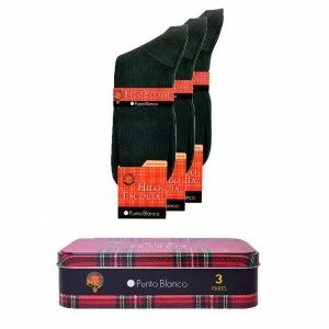 Lata con 3 pares de calcetines hilo de escocia