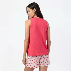 Pijama mujer algod&oacute;n tirantes sandias