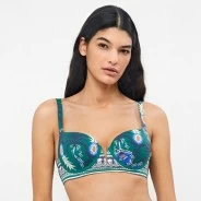Sujetador ba&ntilde;o mujer con aros y foam estampado
