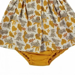 Vestido beb&eacute; estampado braguita y diadema