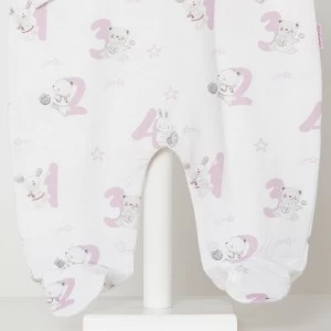 Pelele largo beb&eacute; algod&oacute;n estampado