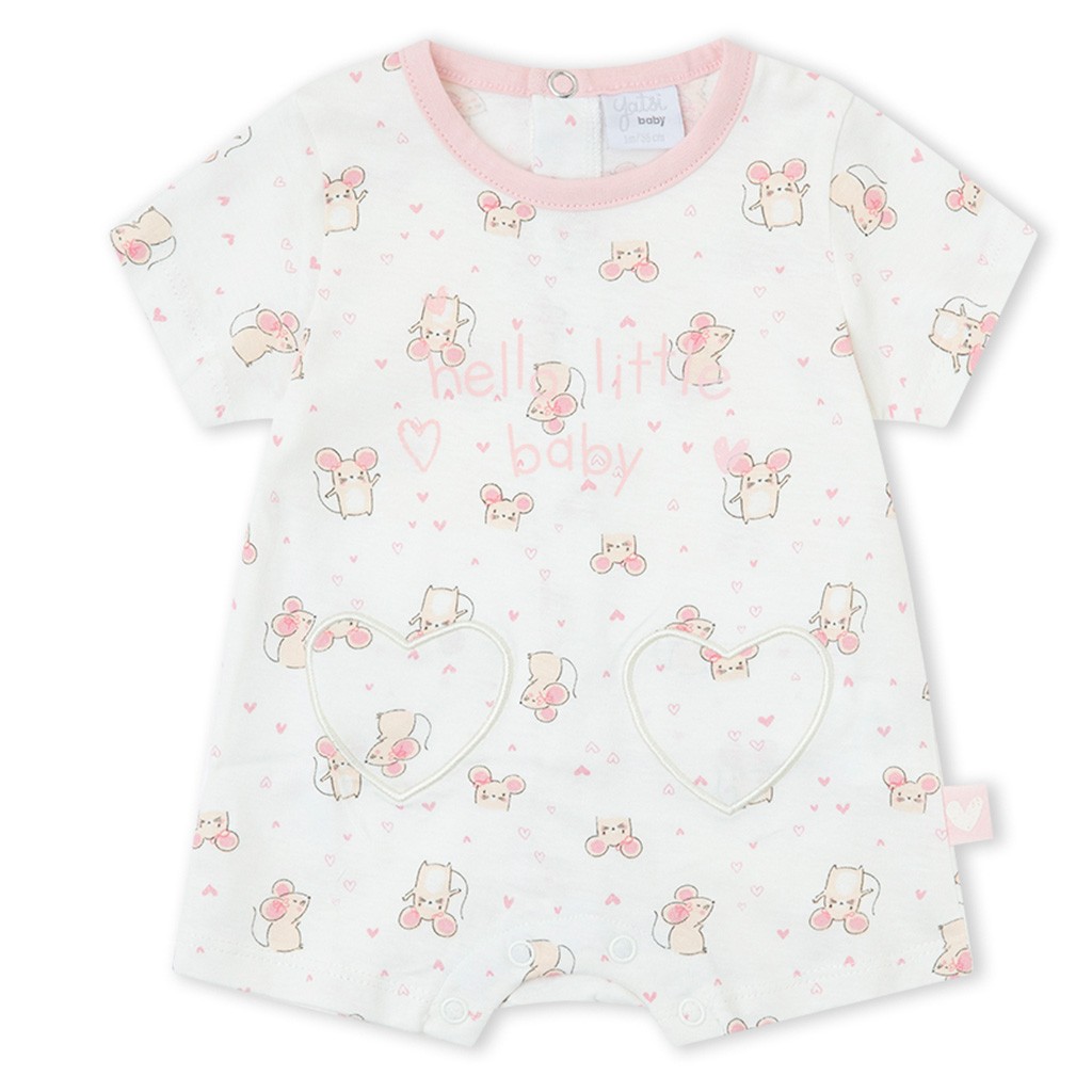 Pelele corto beb&eacute; algod&oacute;n ratoncitos