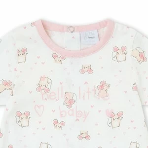 Pelele corto beb&eacute; algod&oacute;n ratoncitos
