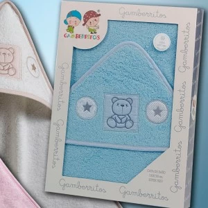 Capa de ba&ntilde;o ositos bordados