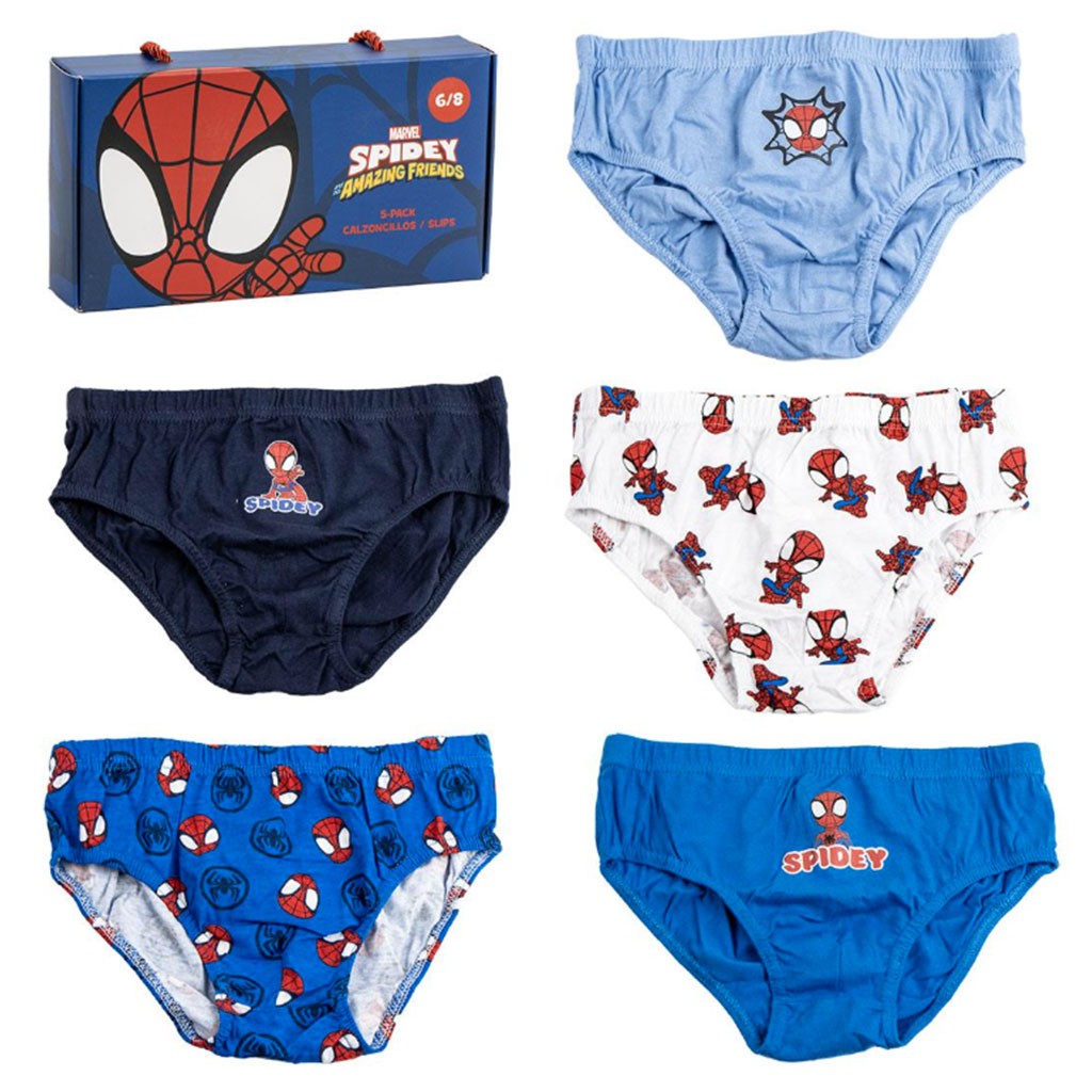 Slip niño algodón Spiderman pack x 5