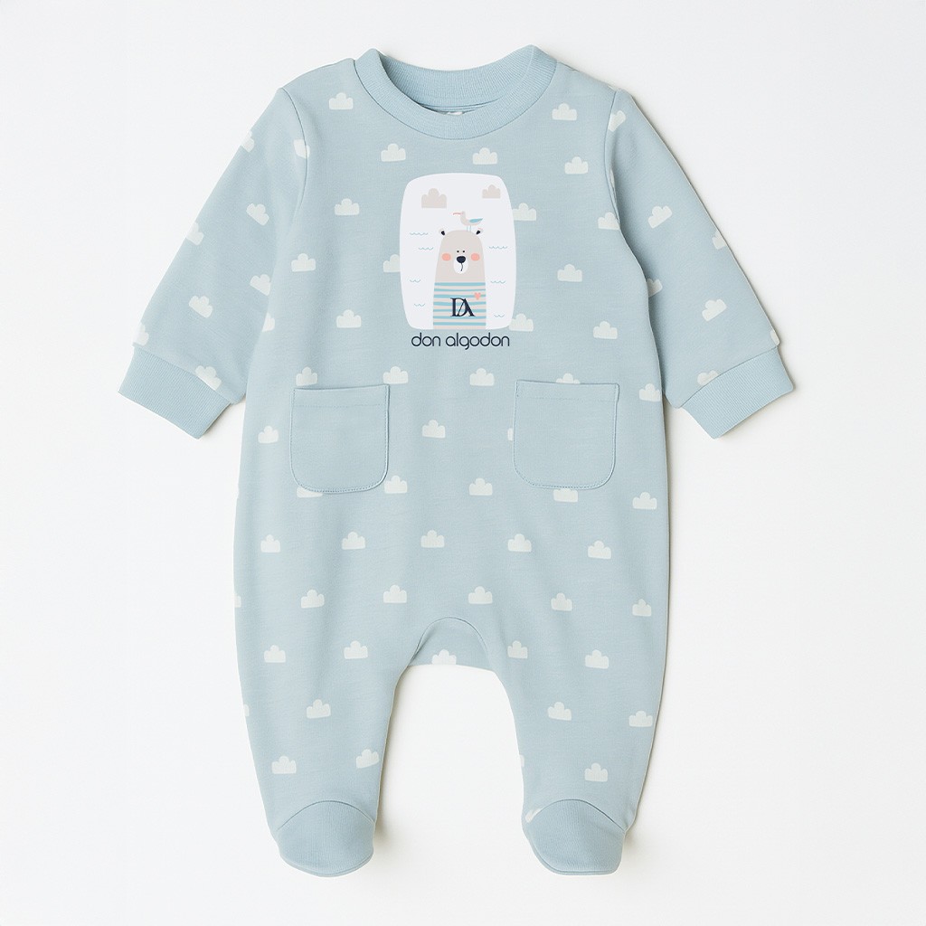 Pelele algod&oacute;n beb&eacute; estampado